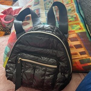 Sleek Black Women's Small Backpack